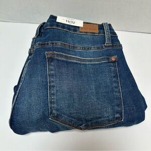 Judy Blue NWT Mid Rise Thermal Patch Skinny Jeans Style # 88307 Button Fly 15/32